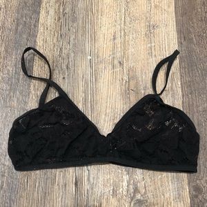 Black lace bralette